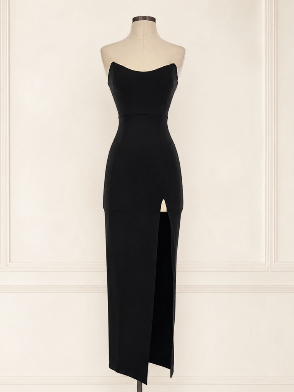 Superdown Black Strapless Maxi Dress XS